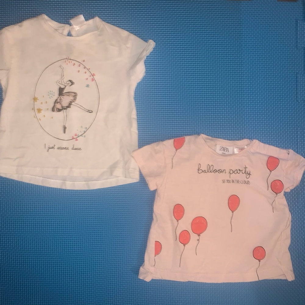 Ser of two Zara shirts 3-6 months